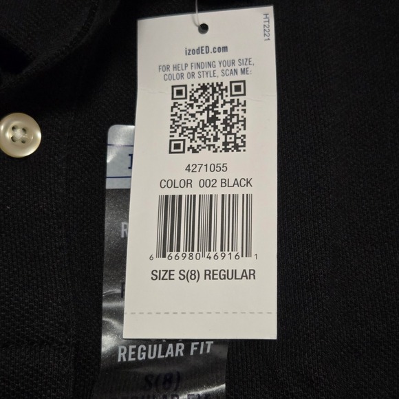 IZOD Kids Boys S(8) Regular Fit Short Sleeve Polo Shirts Green Black NWT - Picture 5 of 10